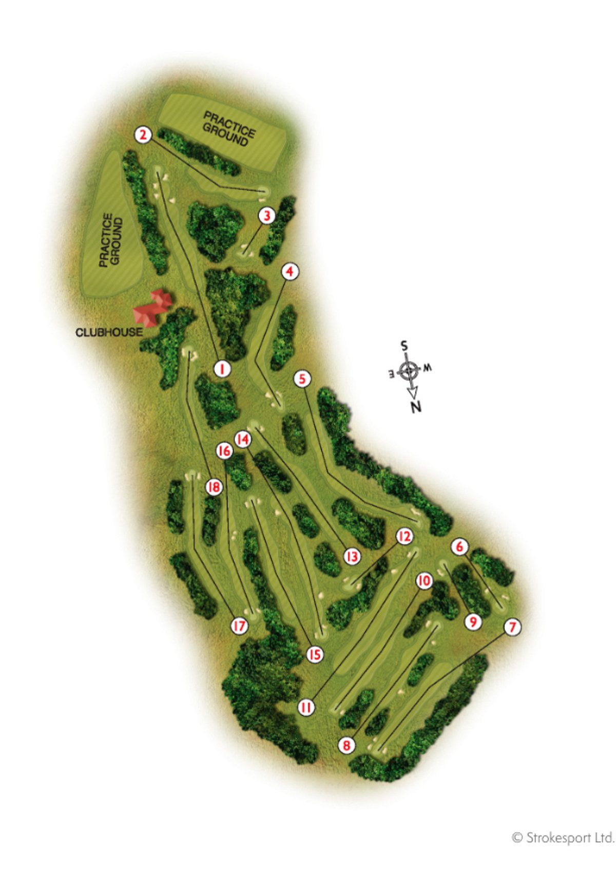 Image of dukes course map